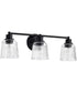 Grayson 3-Light Vanity & Wall Matte Black