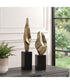 Fluid Geometry Gold Sculptures, Set of 2