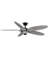 Mesilla 60" 5-Blade Gray Weathered Wood/Black Indoor/Outdoor DC Motor Urban Industrial Ceiling Fan Flat Black