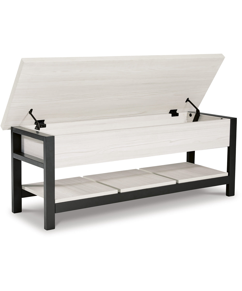 Rhyson Storage Bench White
