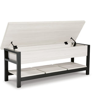 Rhyson Storage Bench White