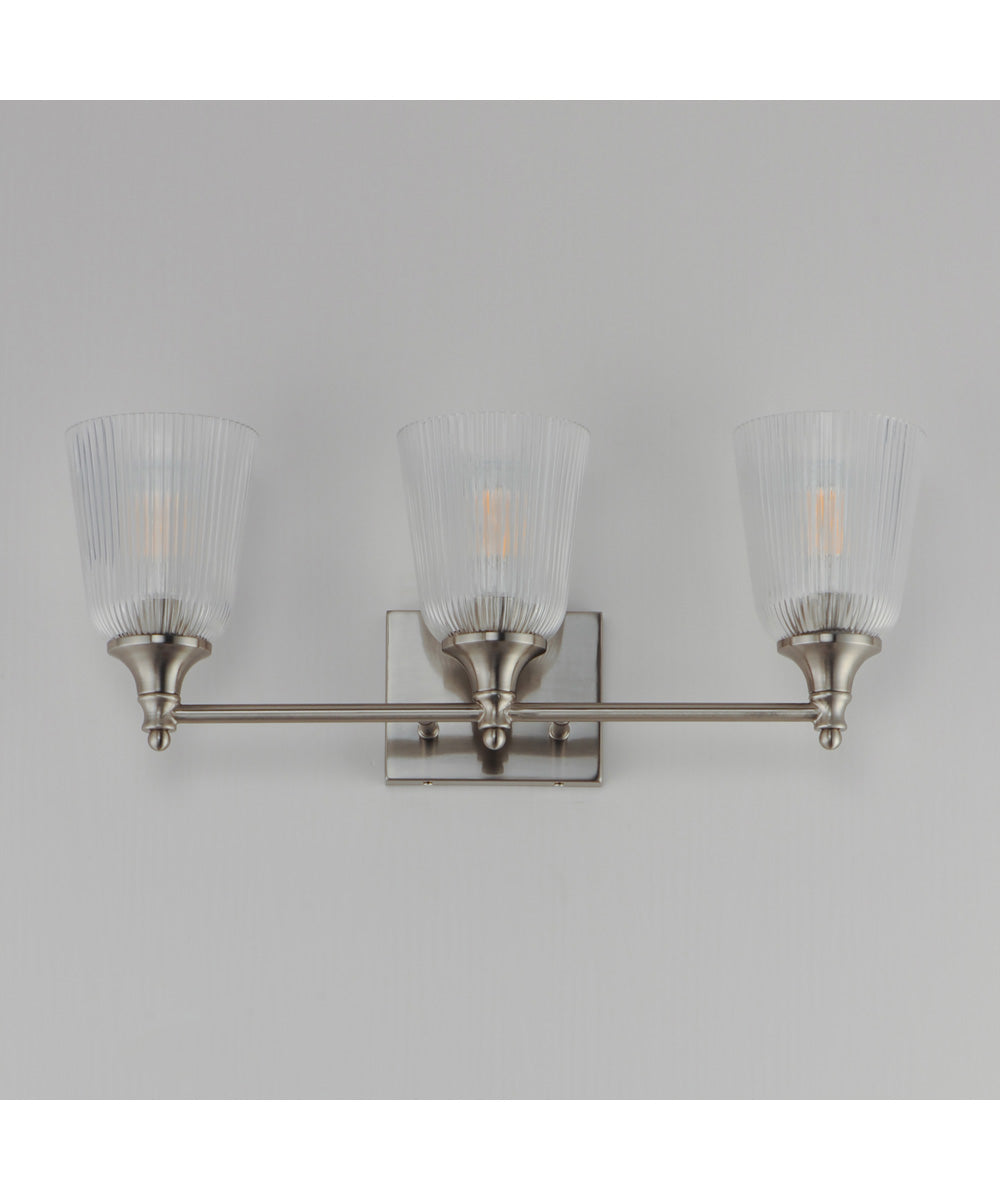 Julip 3-Light Bath Vanity Satin Nickel