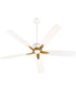 Ophelia Ceiling Fan Studio White|Brushed Brass