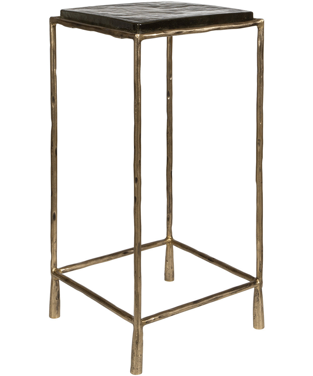 Ovard Antiqued Gold Accent Table
