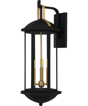 Crestfield Large 3-light Outdoor Wall Light  Coastal Armour Aluminum Matte Black