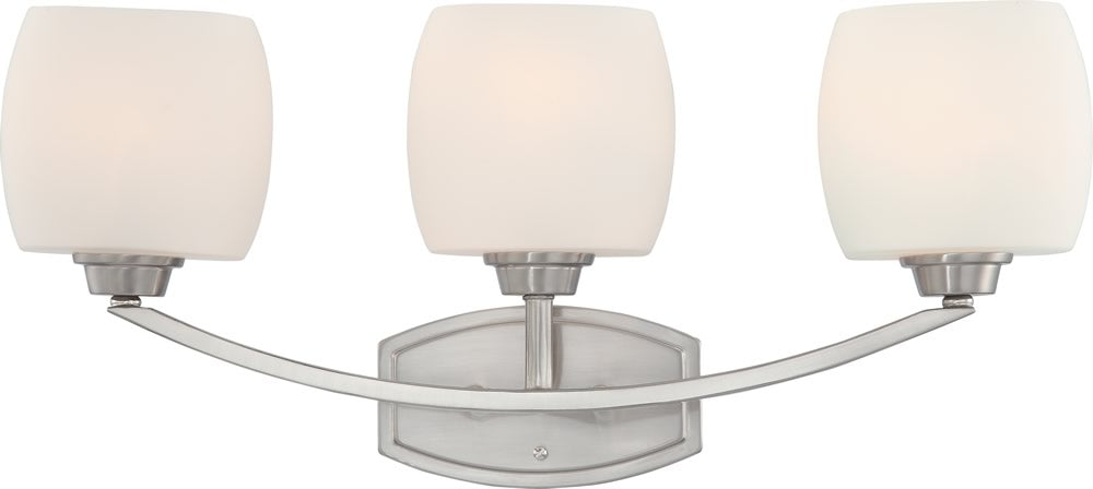 25"W Helium 3-Light Vanity & Wall Brushed Nickel