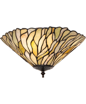 16" Wide Willow Jadestone Flush Mount