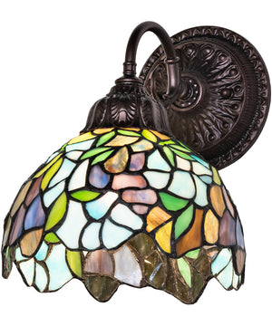 8" Wide Tiffany Wisteria Wall Sconce