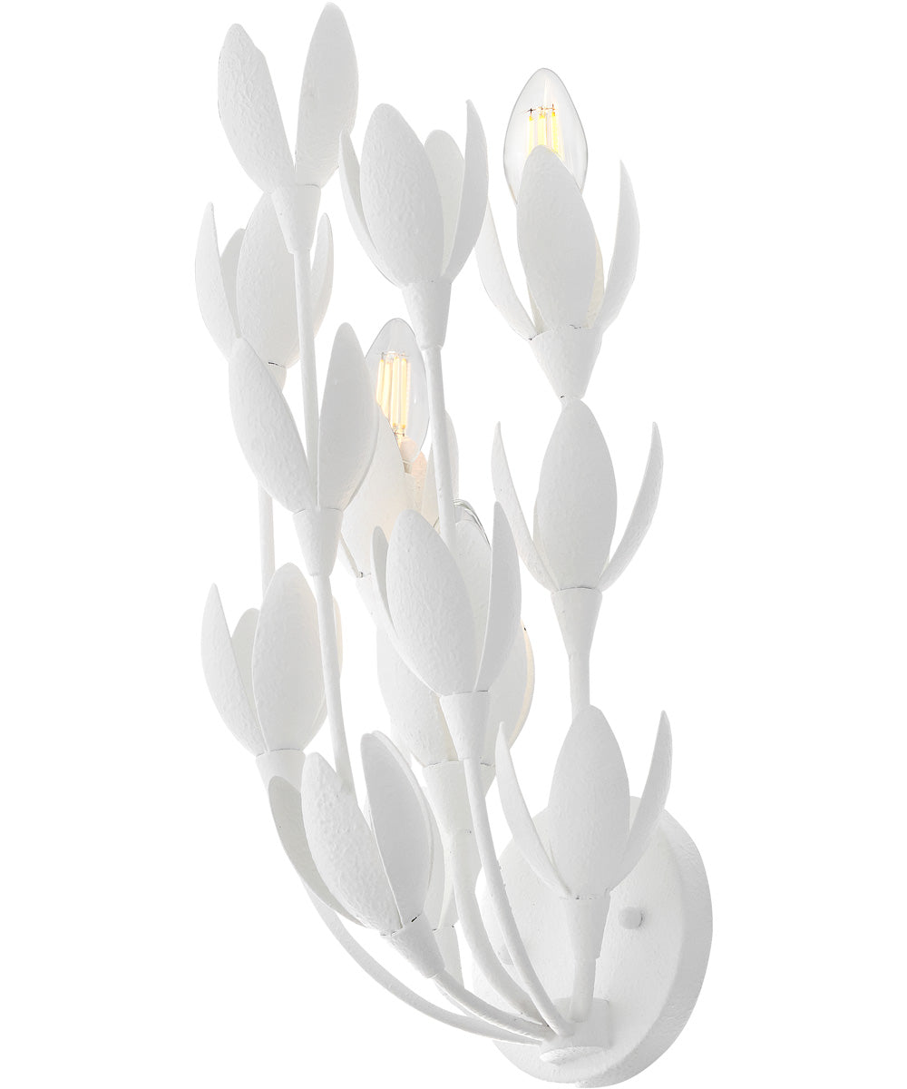 Flora 3-Light Large Sconce in Textured Plaster