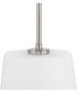 Clarion 1-Light Etched White Pendant P500430 Brushed Nickel