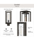Shaw 19 Inch 1 Light Outdoor Post Light with Clear Glass Antique Bronze