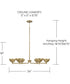 Francesca 6-Light Chandelier Feathered Gold