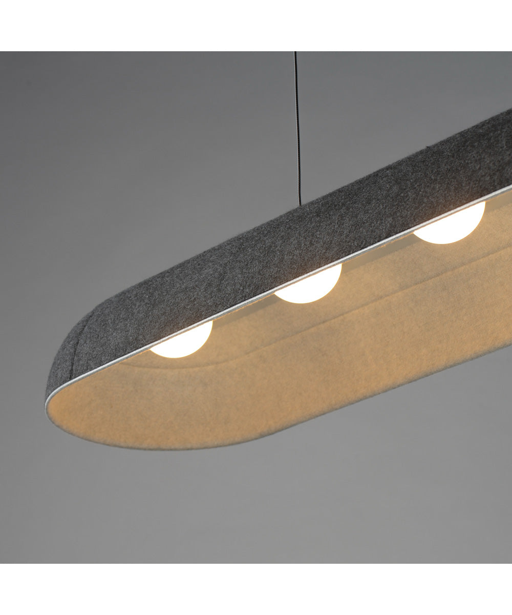 Wimbledon 41 inch LED Linear Pendant Dark Gray