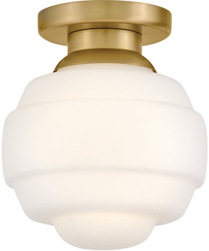 Penny 1-Light Extra Small Flush Mount in Lacquered Brass