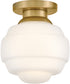 Penny 1-Light Extra Small Flush Mount in Lacquered Brass