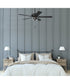 EOS 2 Light Clear Bowl 52" Ceiling Fan 2-Light Fan Flat Black
