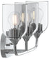 Ilia 3-Light Bath Vanity with Clear Glass Shade Polished Chrome