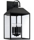 Nelson 4-Light Outdoor Wall-Lantern Black
