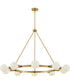 Orla 10-Light Large Single Tier Chandelier in Lacquered Brass