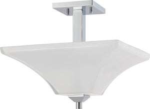 13"W Parker 2-Light Close-to-Ceiling Polished Chrome