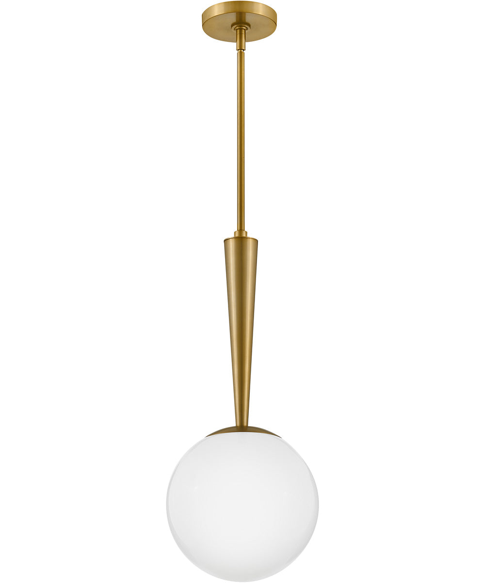 Izzy 1-Light Small Pendant in Lacquered Brass