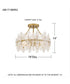 Abigail 4-light Semi Flush Mount Brushed Gold