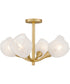 Adelyn 4-light Semi Flush Mount Gold Leaf
