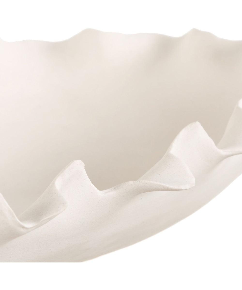 Ripple Crest White Bowl