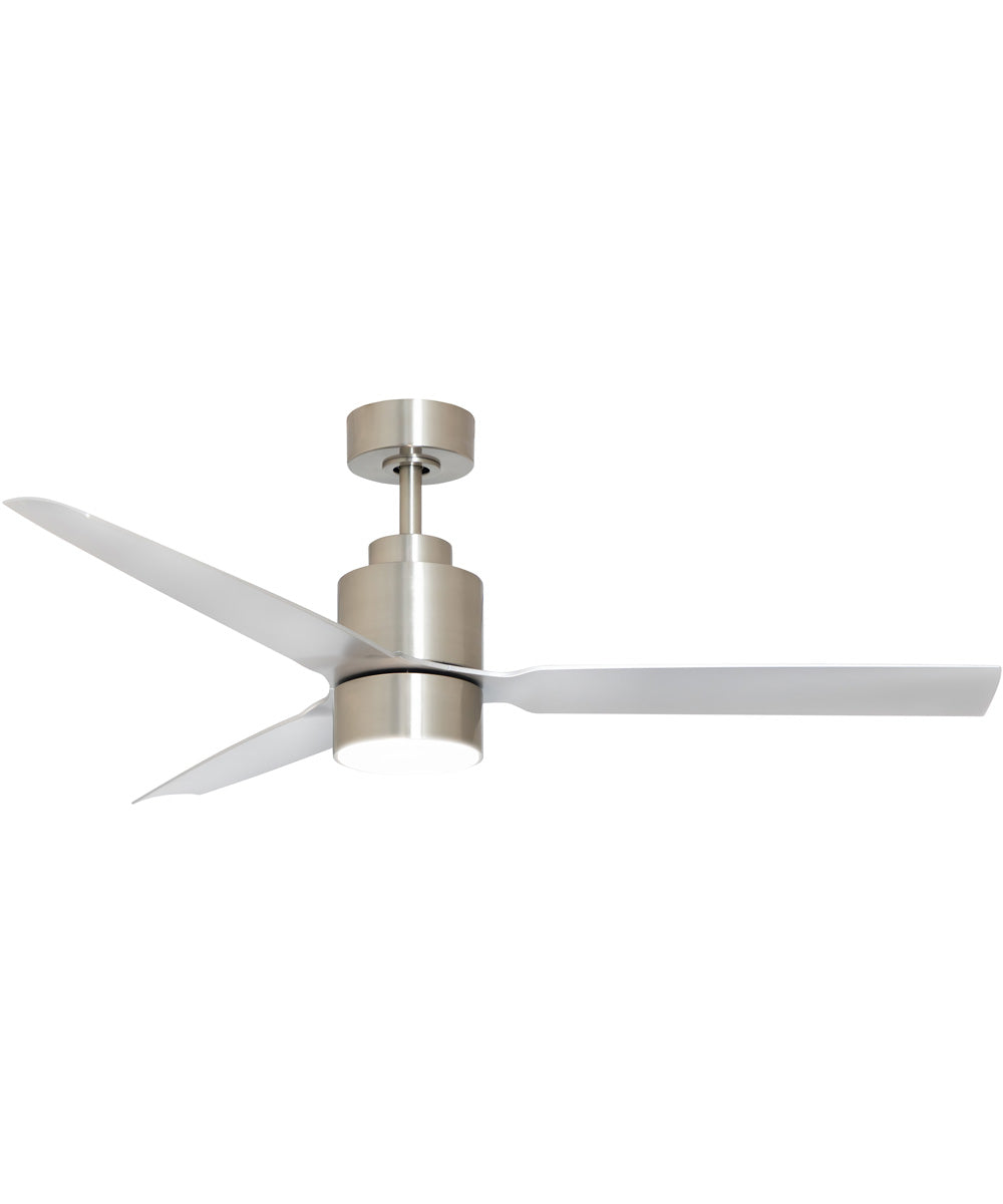 Falcon AC Damp 52 inch In/Out Fan w LED Light Kit Satin Nickel