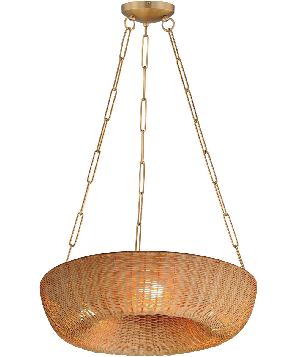 Bower 24 inch Pendant Natural Aged Brass