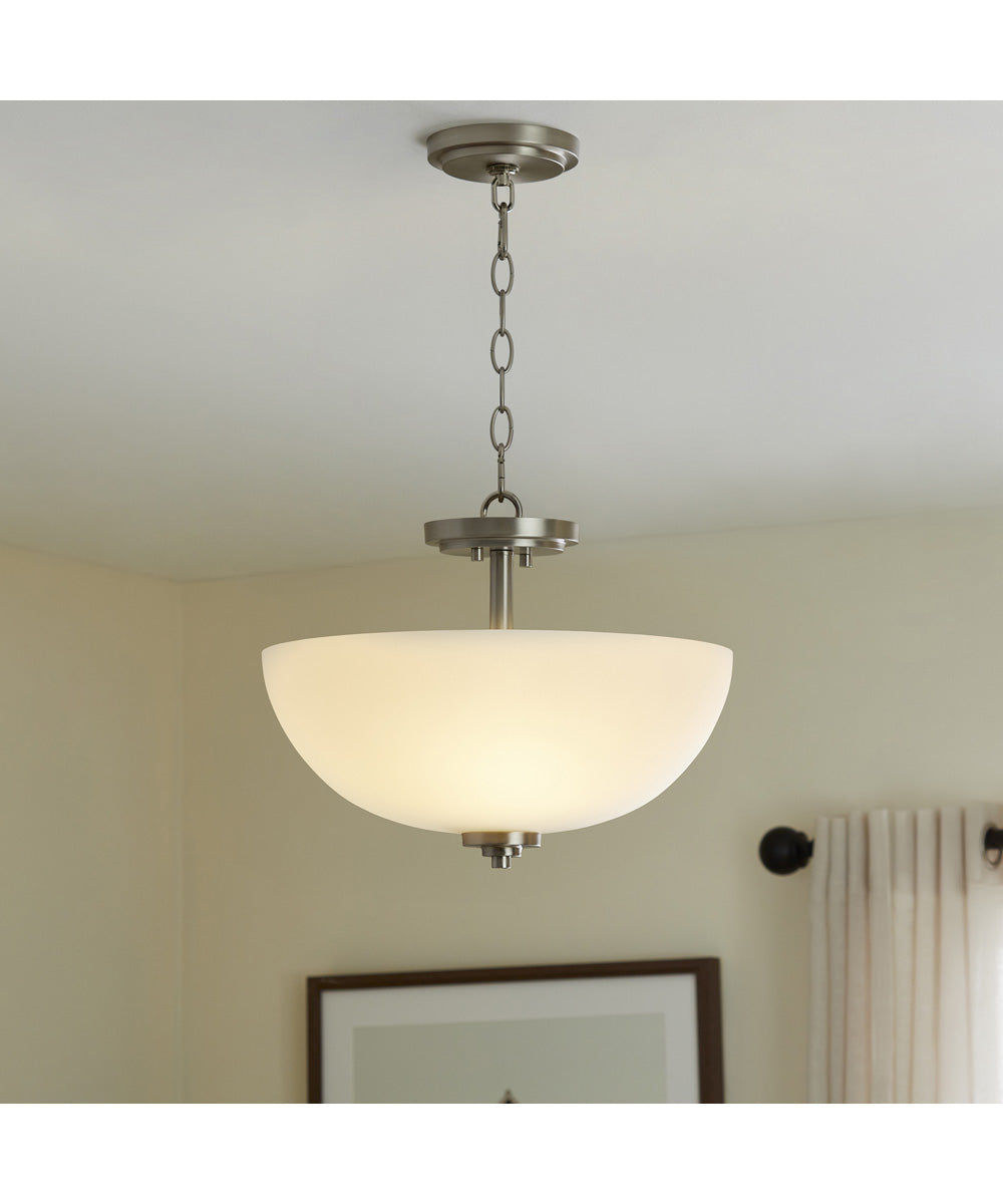 Adams 3-light Dual Mount Light Fixture Satin Nickel