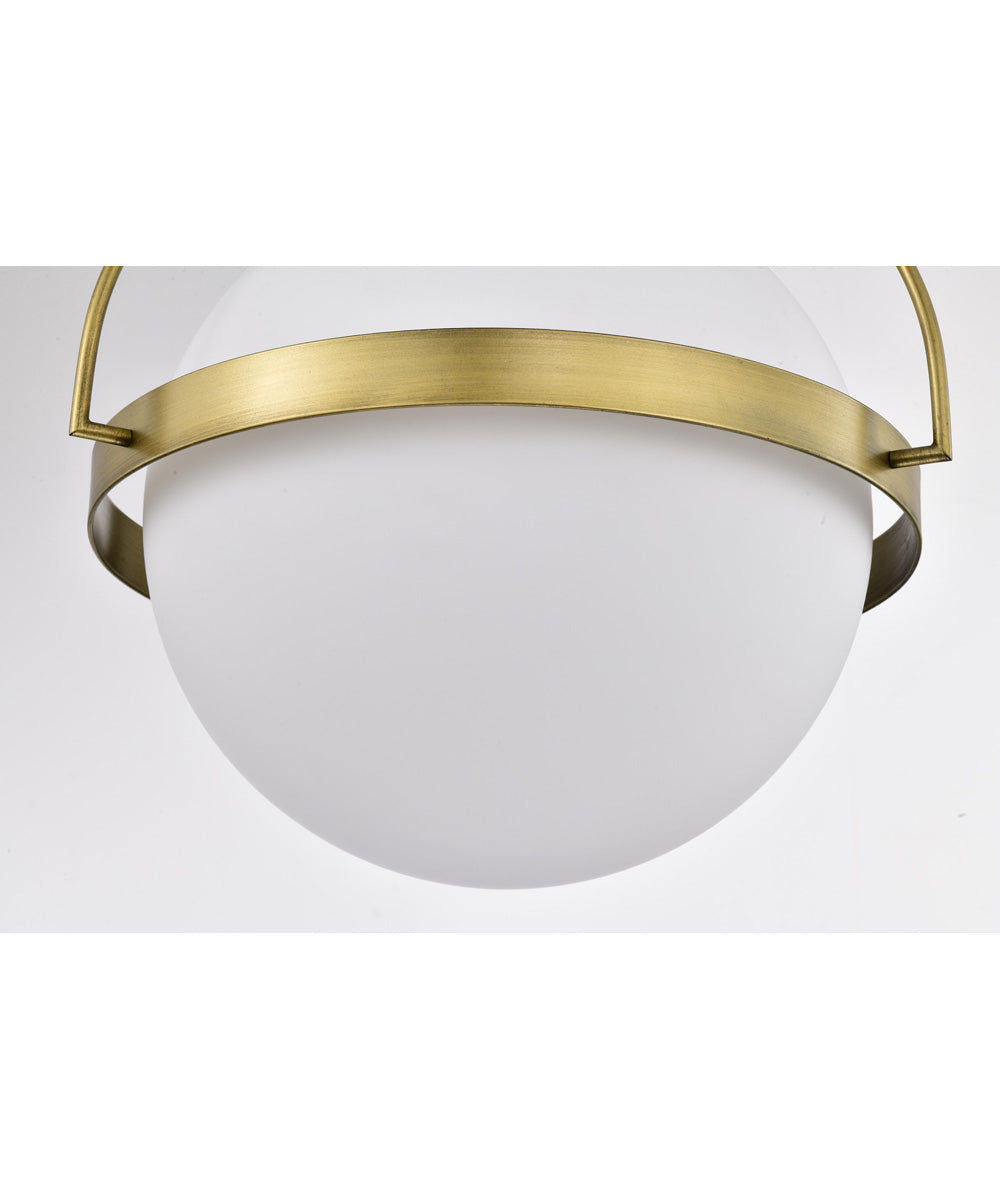 Lakeshore 1-Light Close-to-Ceiling Natural Brass