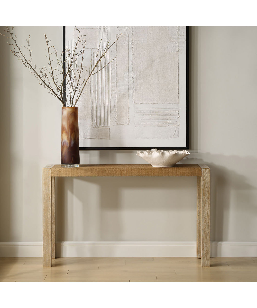 Bentley Grasscloth Console Table