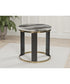 Jazmore Round End Table Brown/Brass