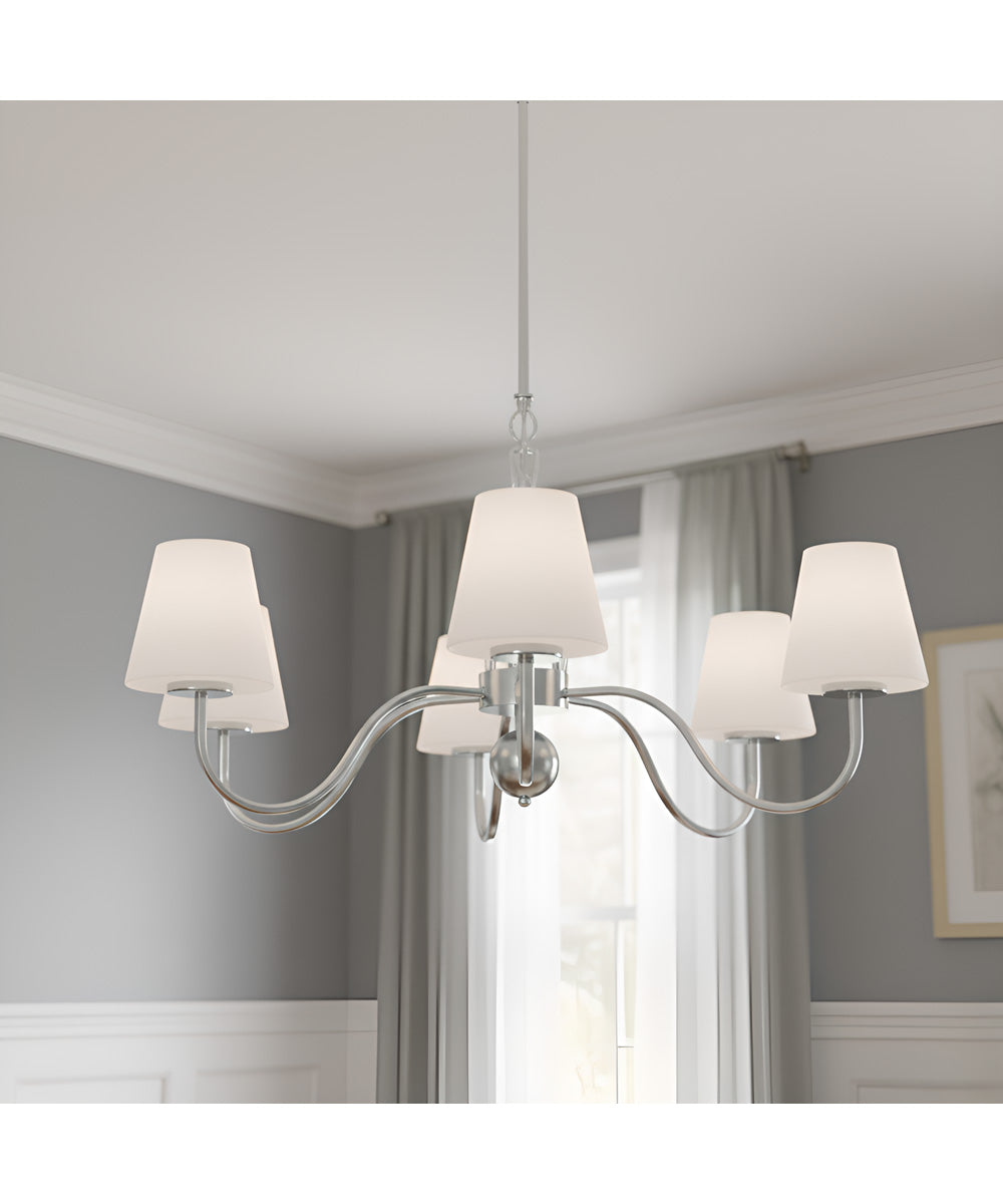 Stone 5-light Chandelier Polished Chrome