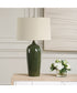 Ceramic Table Lamp with Emerald Green Glaze