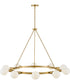 Orla 10-Light Large Single Tier Chandelier in Lacquered Brass