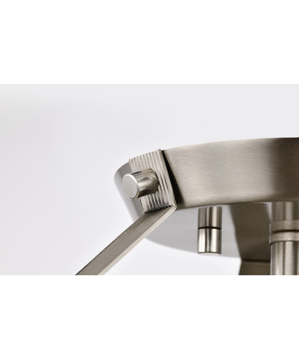 Rowen 3-Light Close-to-Ceiling Brushed Nickel