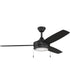 Nolyn 52 in. 3-Blade Modern LED Ceiling Fan Matte Black