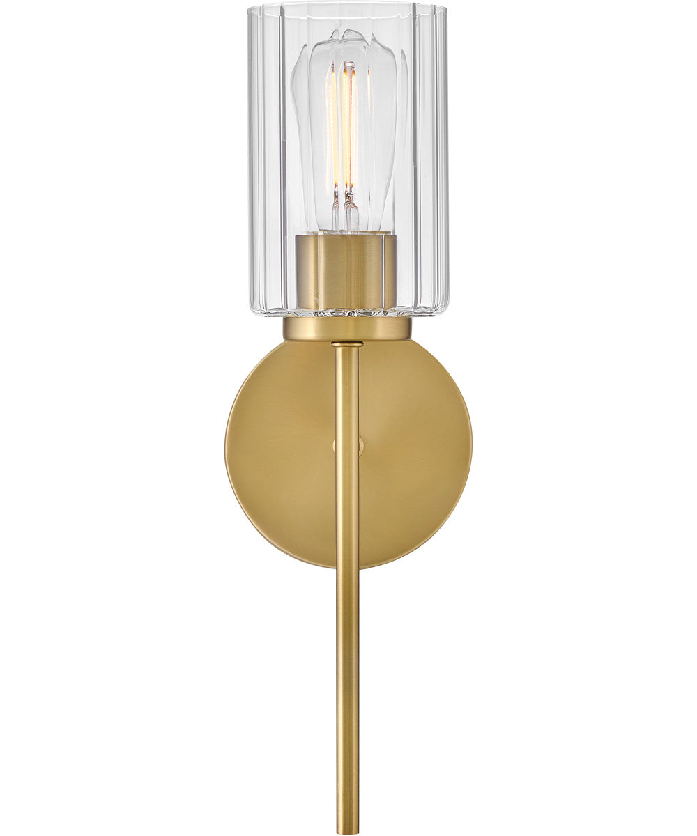Leta 1-Light Medium Single Light Sconce in Lacquered Brass