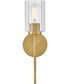 Leta 1-Light Medium Single Light Sconce in Lacquered Brass