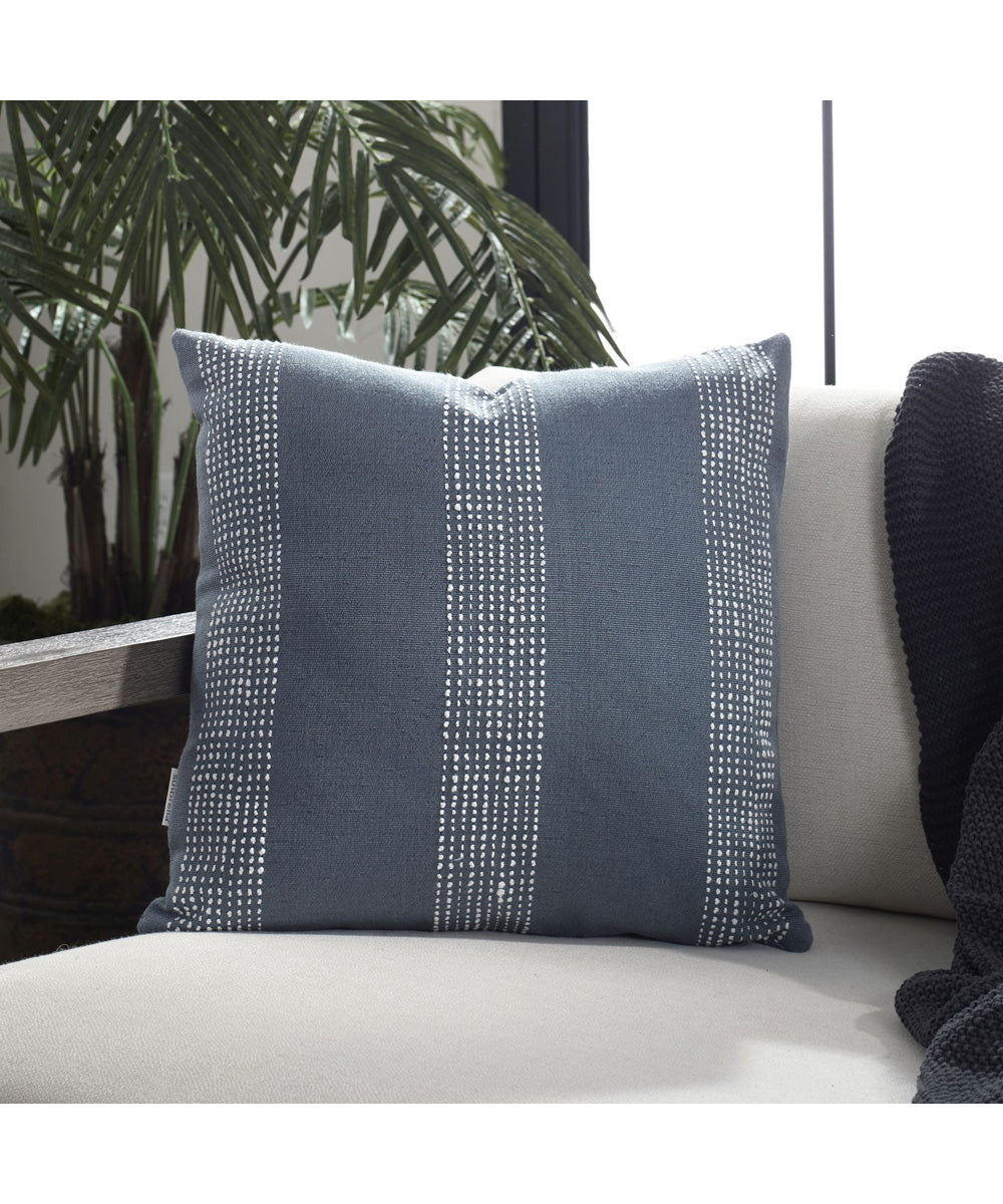 Caper Slate Blue Outdoor Pillow