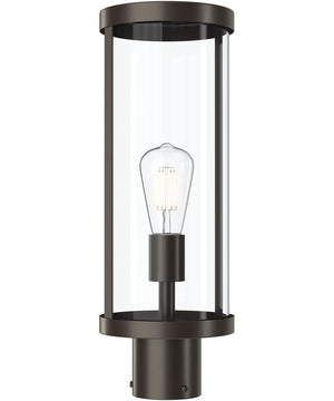 Kagen Outdoor Post Light with Clear Glass Panels Antique Bronze