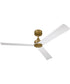 Charming 52" 3-Blade Indoor Ceiling Fan Fan Satin Brass