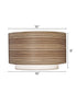 16x16x8 Zebrawood/Off White Camelot Double Drum Hardback Lampshade