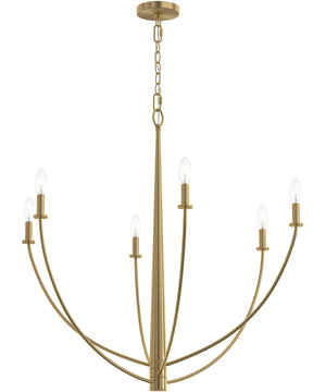 Jheni 6-Light Large Chandelier Brushed Gold