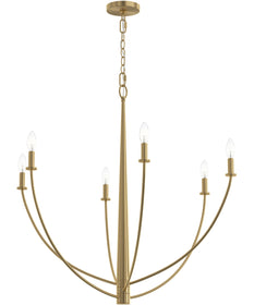 Jheni 6-Light Large Chandelier Brushed Gold