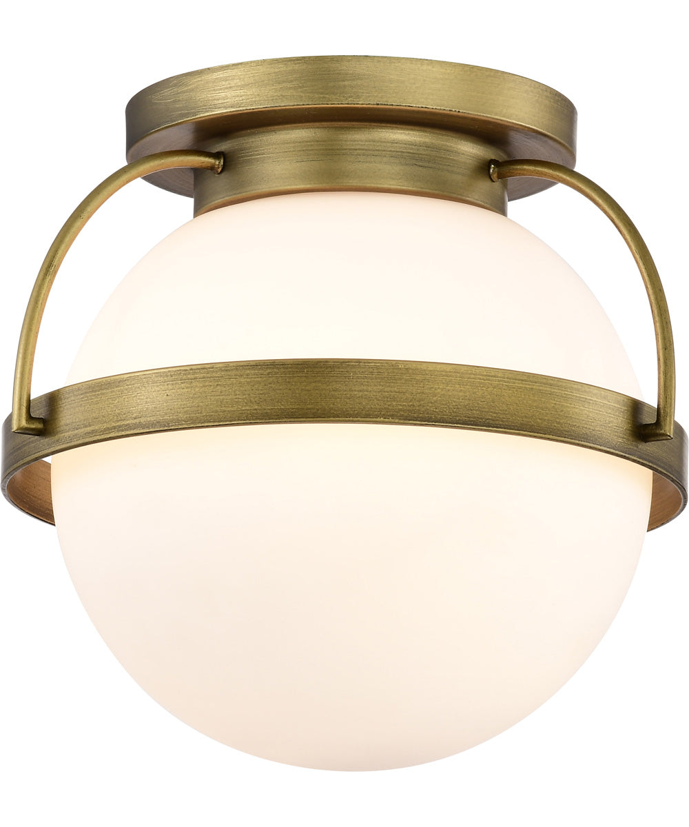Lakeshore 1-Light Close-to-Ceiling Natural Brass