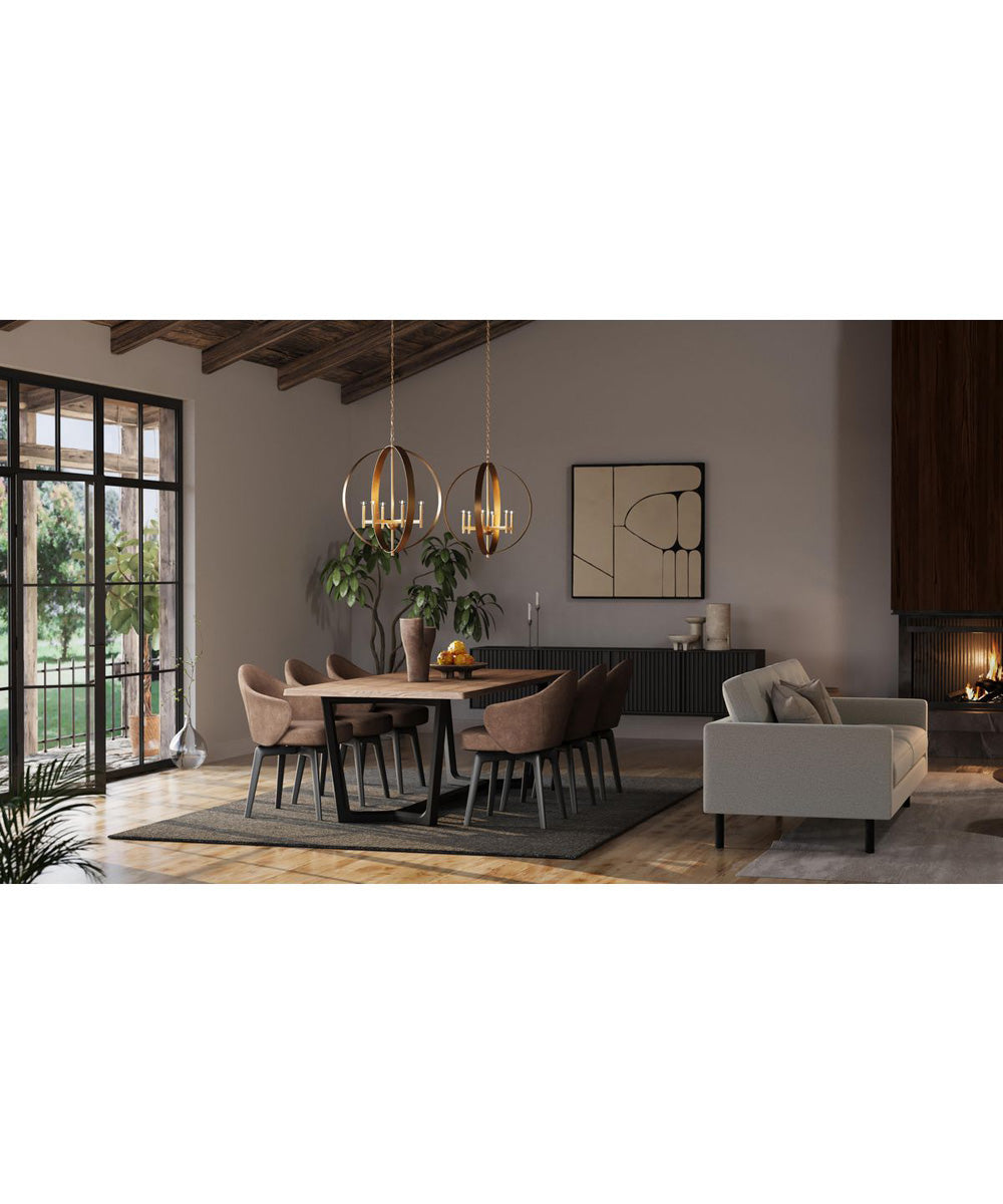 Allegheny 6-Light Pendant Soft Gold