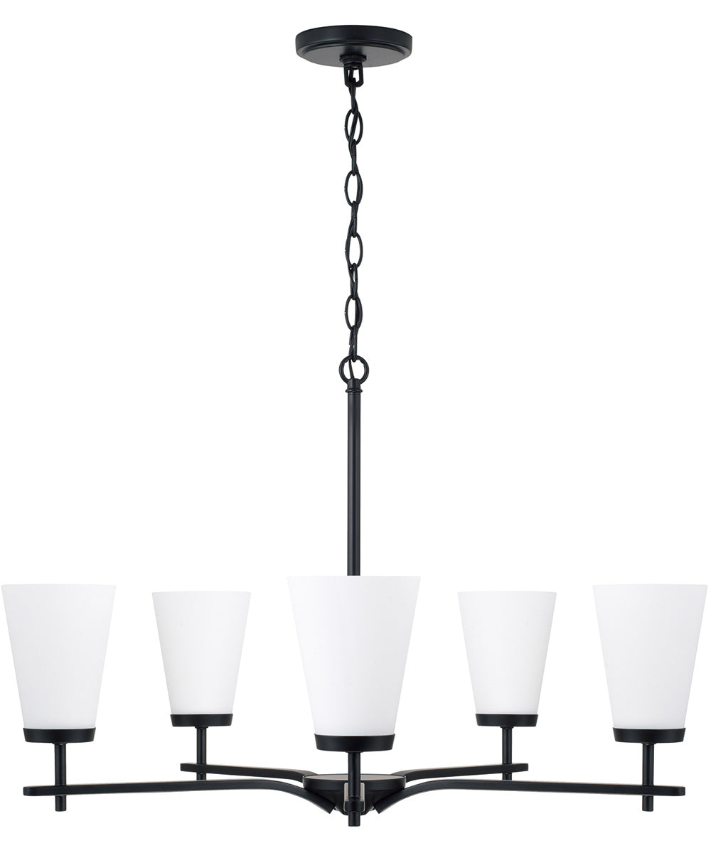 Drake 5-Light Chandelier Matte Black